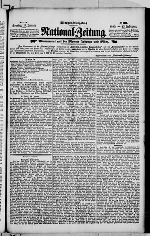 Nationalzeitung vom 19.01.1890
