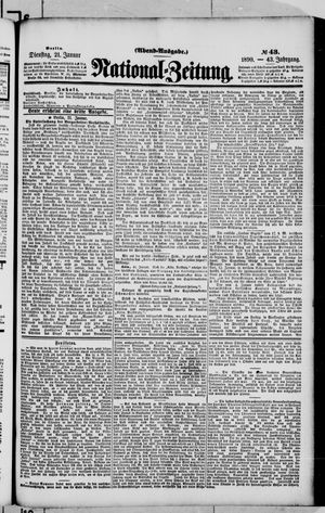 Nationalzeitung vom 21.01.1890