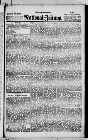 Nationalzeitung vom 22.01.1890