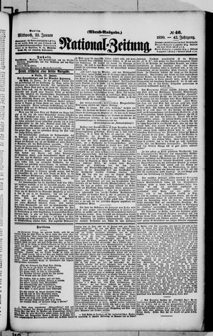 Nationalzeitung vom 22.01.1890