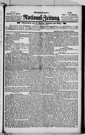 Nationalzeitung vom 26.01.1890