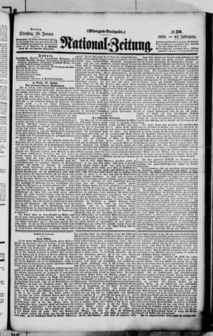 Nationalzeitung vom 28.01.1890