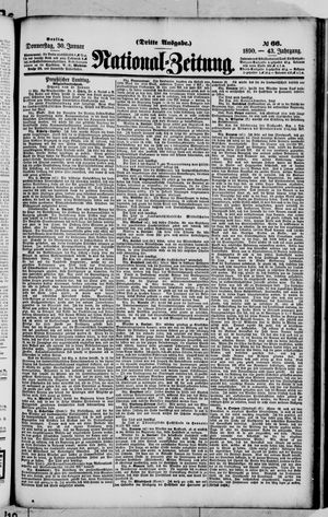 Nationalzeitung vom 30.01.1890