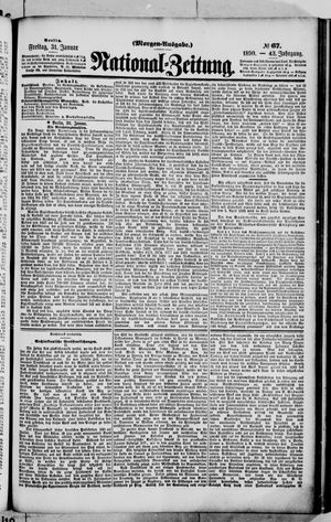 Nationalzeitung on Jan 31, 1890