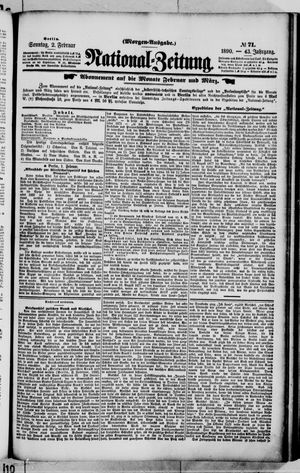 Nationalzeitung vom 02.02.1890
