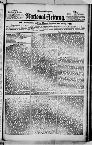 Nationalzeitung vom 04.02.1890