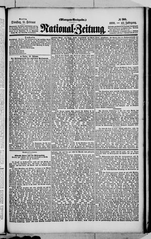 Nationalzeitung vom 11.02.1890