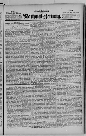 Nationalzeitung vom 12.02.1890