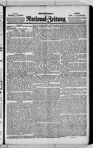 Nationalzeitung on Feb 18, 1890