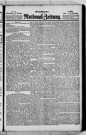 Nationalzeitung vom 20.02.1890