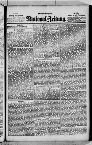 Nationalzeitung vom 21.02.1890
