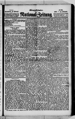 Nationalzeitung vom 22.02.1890