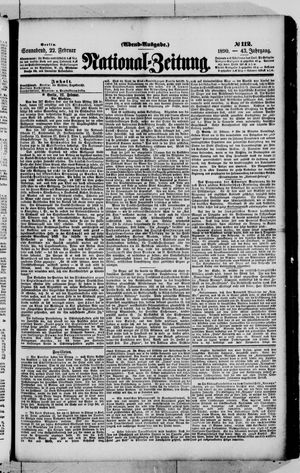 Nationalzeitung on Feb 22, 1890