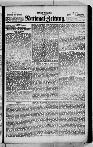 Nationalzeitung vom 24.02.1890