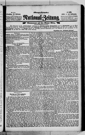 Nationalzeitung vom 25.02.1890