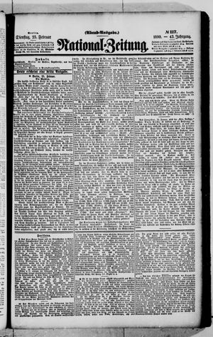 Nationalzeitung vom 25.02.1890