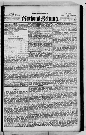 Nationalzeitung vom 27.02.1890