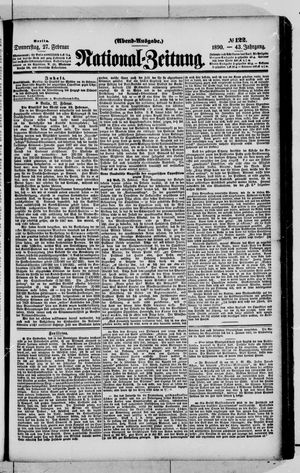 Nationalzeitung vom 27.02.1890