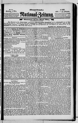 Nationalzeitung vom 02.03.1890