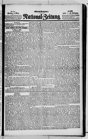 Nationalzeitung vom 03.03.1890