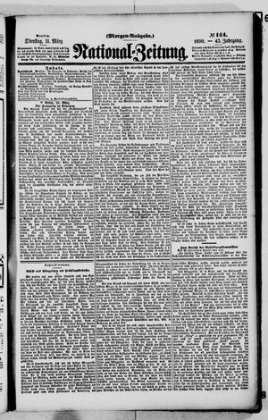 Nationalzeitung vom 11.03.1890