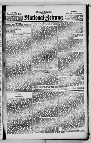 Nationalzeitung vom 13.03.1890