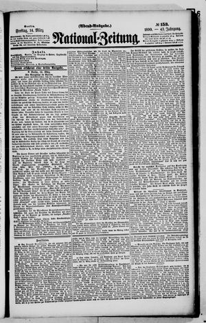 Nationalzeitung on Mar 14, 1890