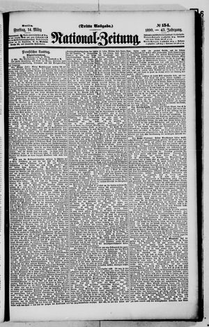 Nationalzeitung vom 14.03.1890