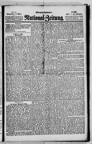 Nationalzeitung vom 15.03.1890