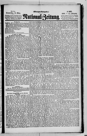 Nationalzeitung vom 20.03.1890