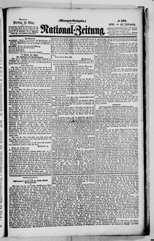 Nationalzeitung vom 21.03.1890