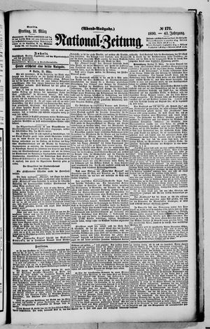 Nationalzeitung vom 21.03.1890