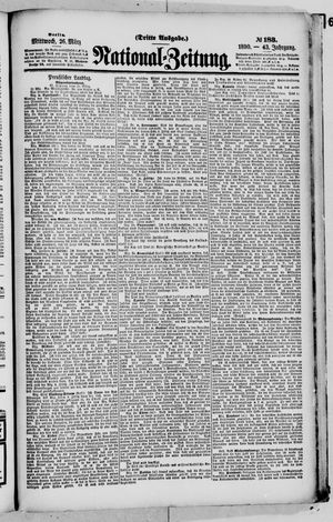 Nationalzeitung vom 26.03.1890
