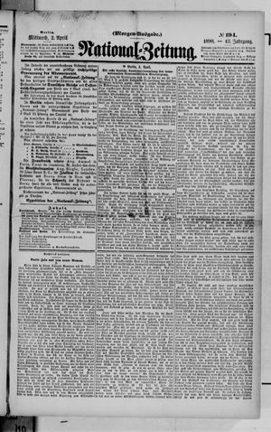 Nationalzeitung on Apr 2, 1890
