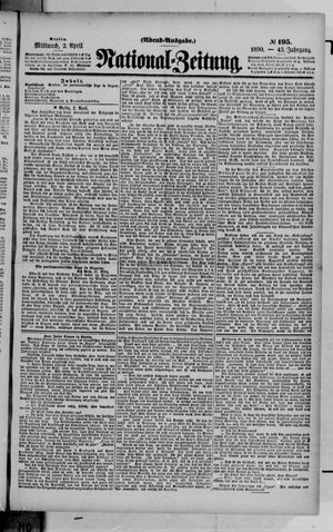 Nationalzeitung vom 02.04.1890