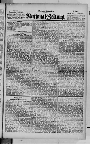 Nationalzeitung vom 03.04.1890