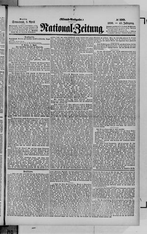 Nationalzeitung vom 05.04.1890