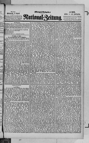 Nationalzeitung vom 09.04.1890