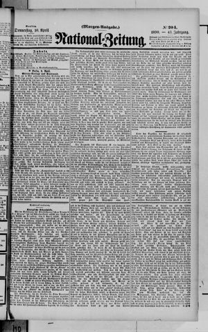 Nationalzeitung on Apr 10, 1890
