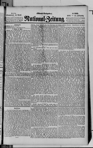Nationalzeitung vom 12.04.1890