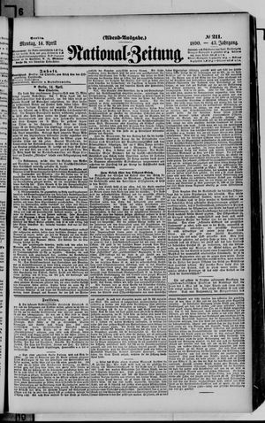 Nationalzeitung vom 14.04.1890