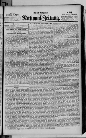 Nationalzeitung vom 15.04.1890