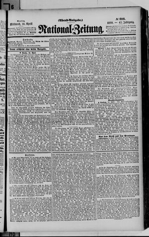 Nationalzeitung vom 16.04.1890