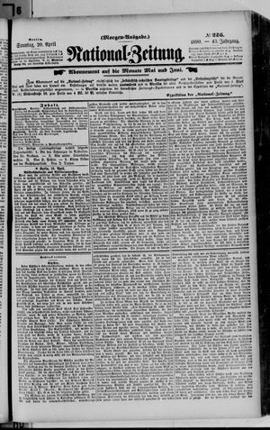 Nationalzeitung vom 20.04.1890