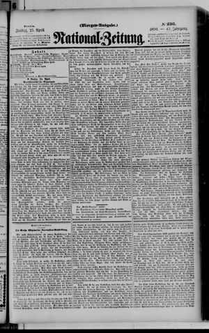 Nationalzeitung vom 25.04.1890