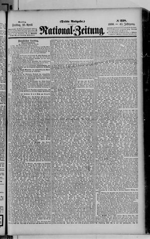 Nationalzeitung vom 25.04.1890