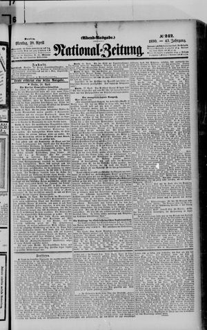 Nationalzeitung vom 28.04.1890