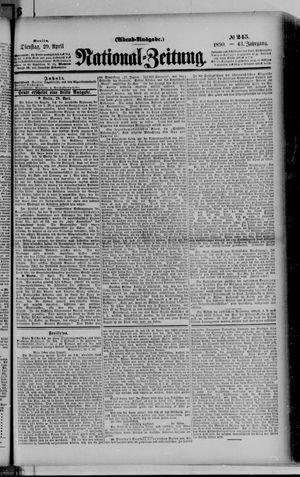 National-Zeitung vom 29.04.1890