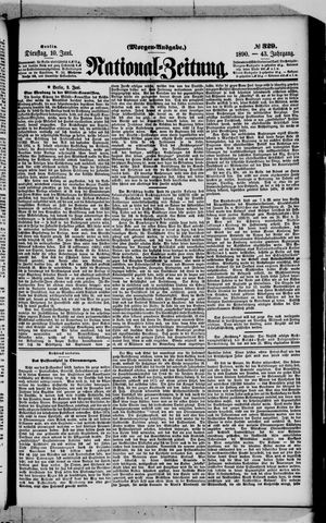 Nationalzeitung vom 10.06.1890