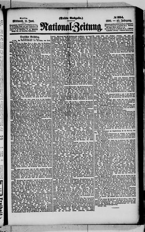 Nationalzeitung vom 11.06.1890